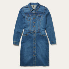 Premium Denim Shirt Dress Blue | Stetson Women