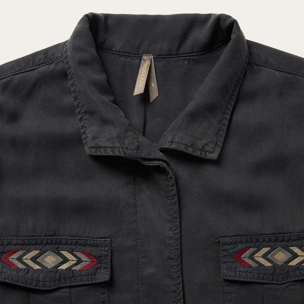 Black Aztec Jacket Grey | Stetson Women