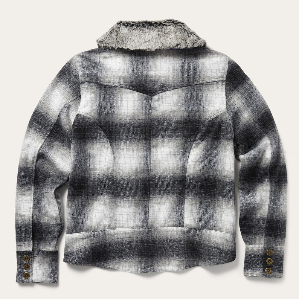 Plaid Cropped Jacket Black | Stetson Women