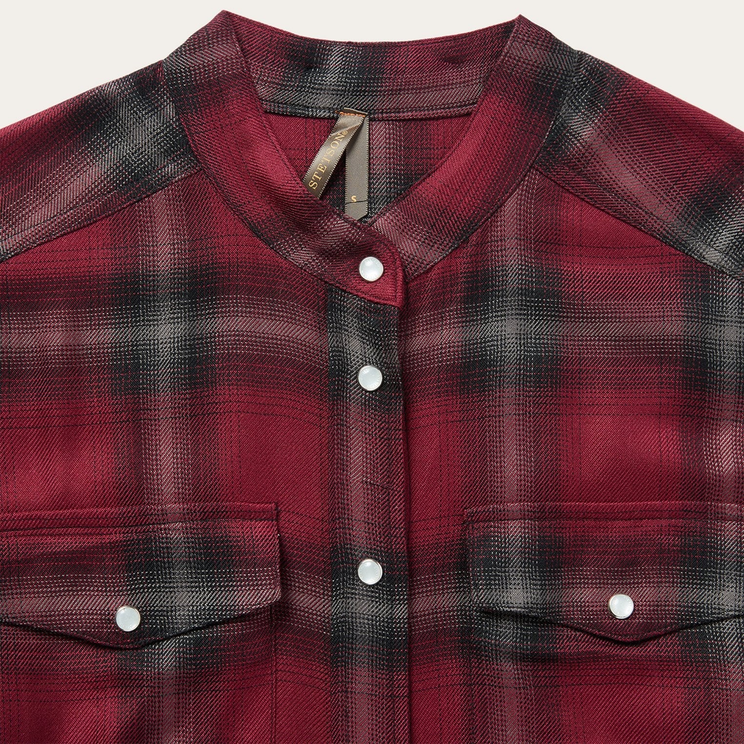 Harvest Plaid Tie Dress Wine | Stetson Women