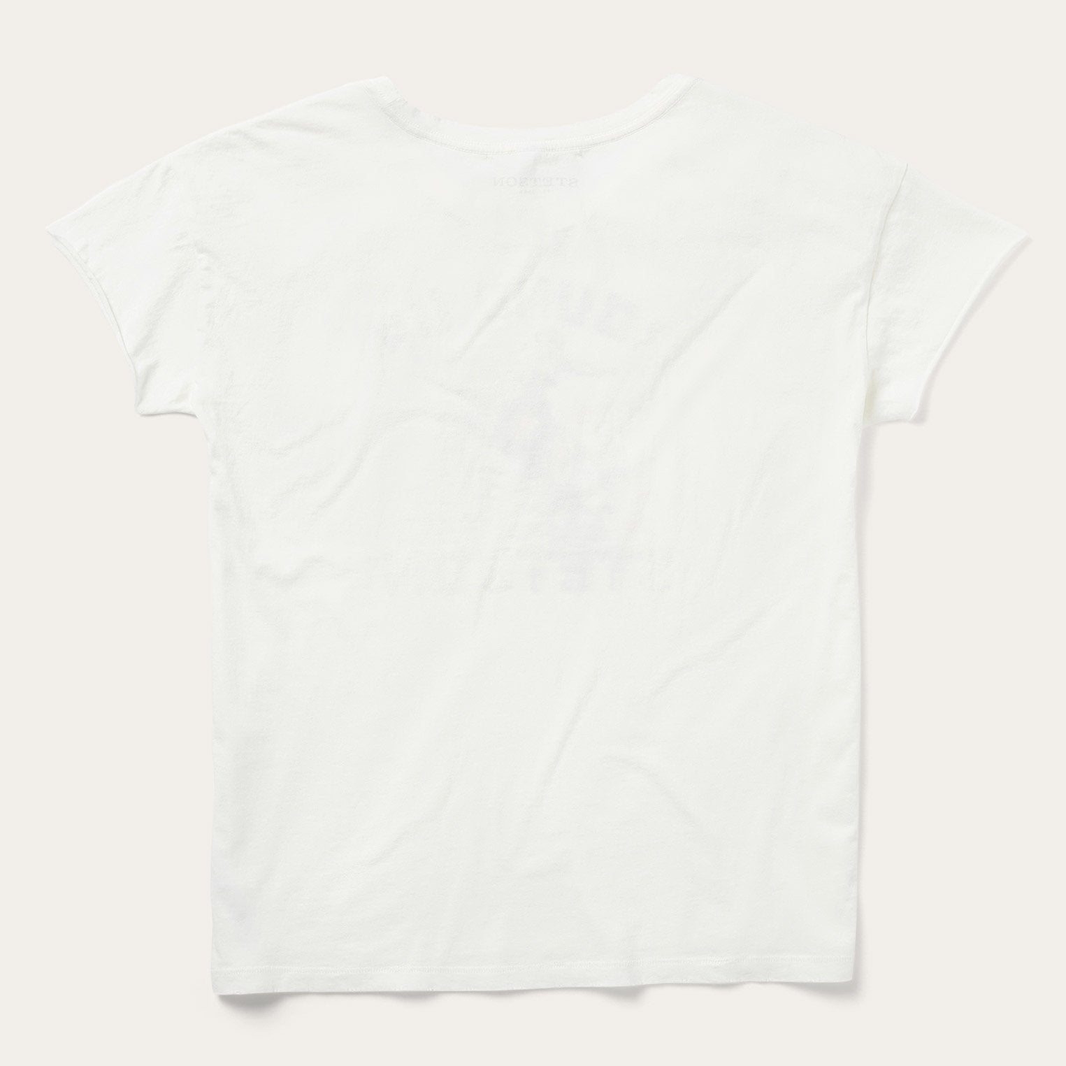 "Round Up" Stetson Vintage Tee White | Stetson Women