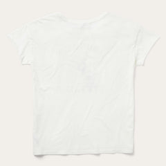 "Round Up" Stetson Vintage Tee White | Stetson Women