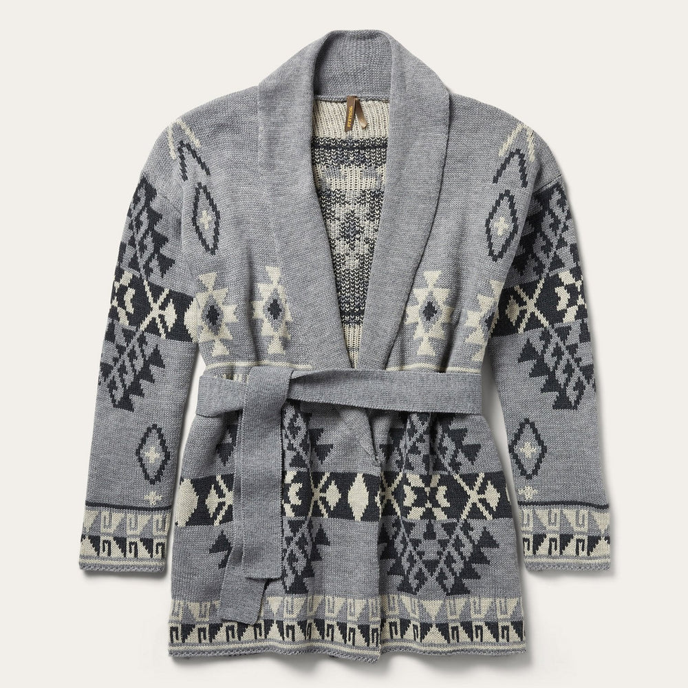 Chunky Knit Tie Sweater in Grey Grey | Stetson Women