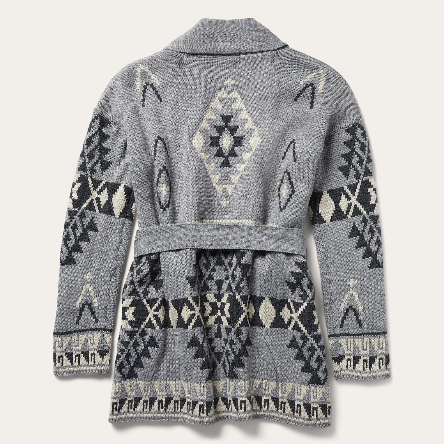 Chunky Knit Tie Sweater in Grey Grey | Stetson Women