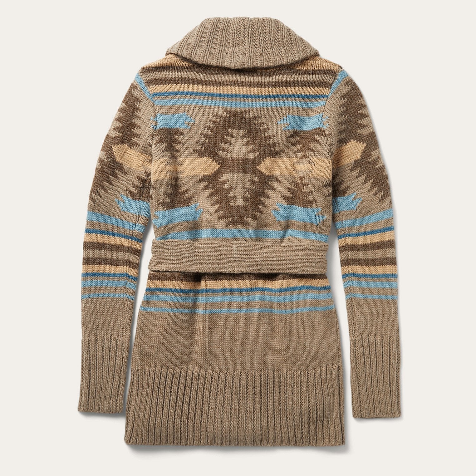 Chunky Knit Tie Sweater in Brown Wine | Stetson Women