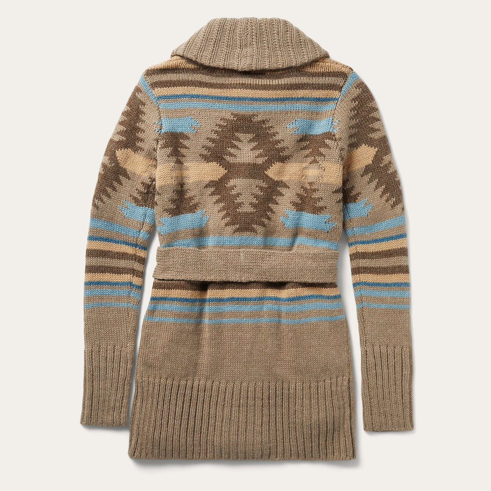 Chunky Knit Tie Sweater in Brown Wine | Stetson Women
