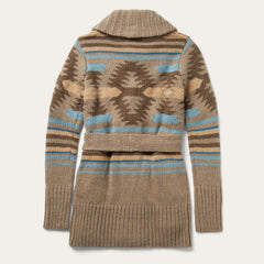 Chunky Knit Tie Sweater in Brown Wine | Stetson Women