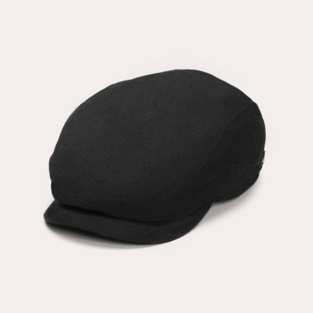 Virgin Wool & Cashmere Driver Cap Black | Stetson Hats