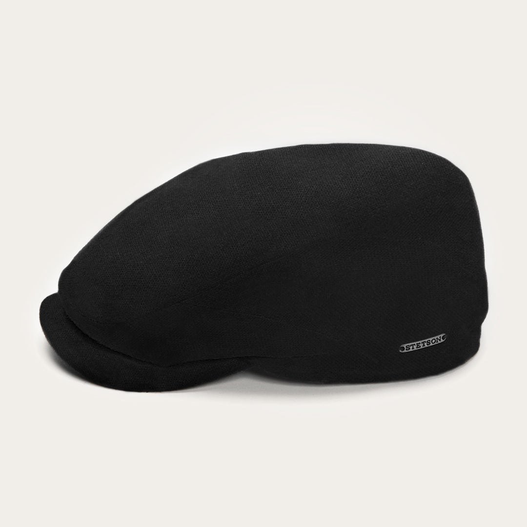Virgin Wool & Cashmere Driver Cap Black | Stetson Hats