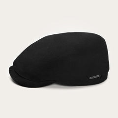 Virgin Wool & Cashmere Driver Cap Black | Stetson Hats