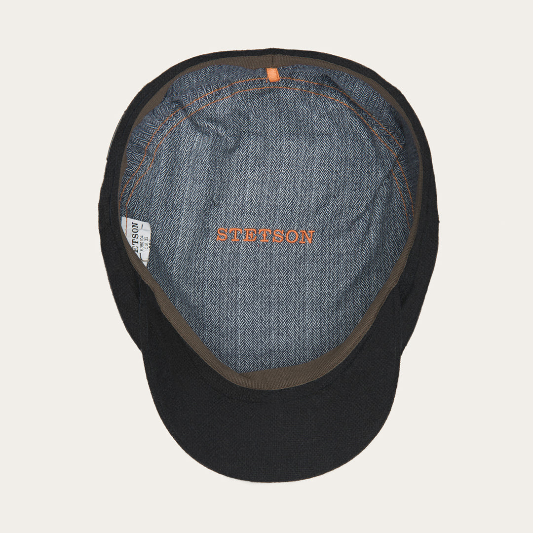 Virgin Wool & Cashmere Driver Cap Black | Stetson Hats