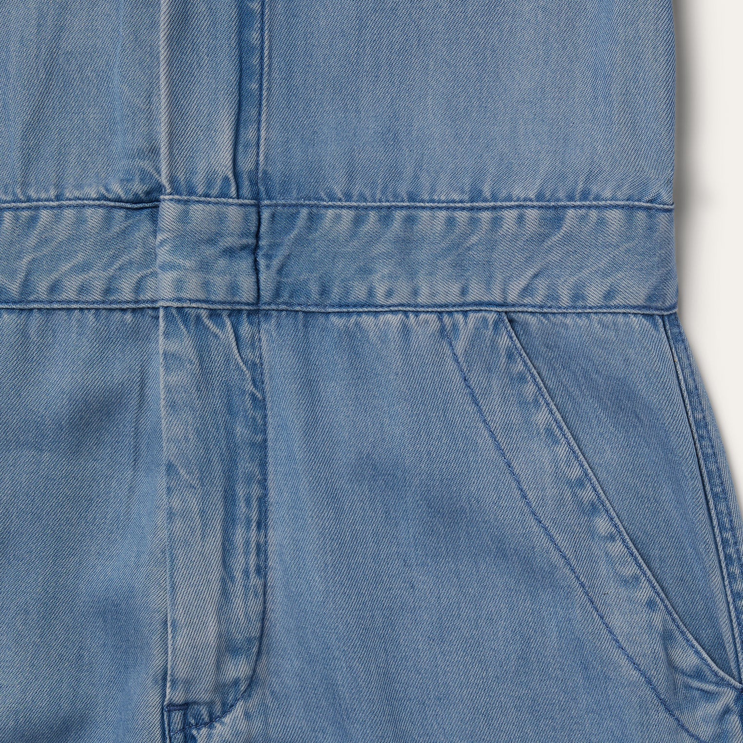 Notch Collar Jumpsuit Blue | Stetson Women