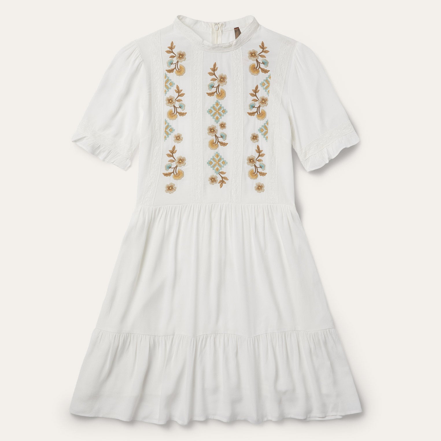 Flat Weave Dress White | Stetson Women