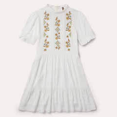 Flat Weave Dress White | Stetson Women