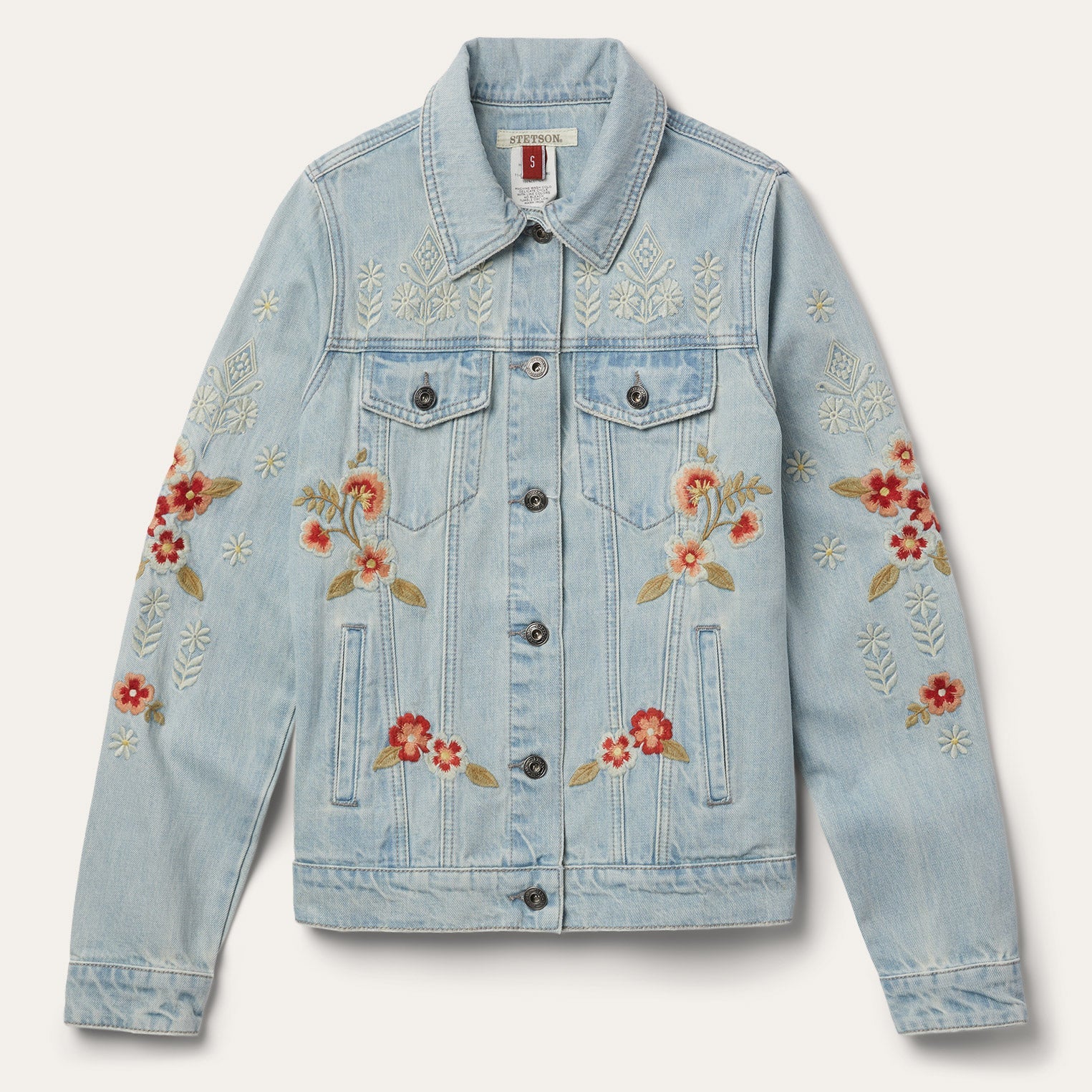 Embroidered Denim Jacket Blue | Stetson Women