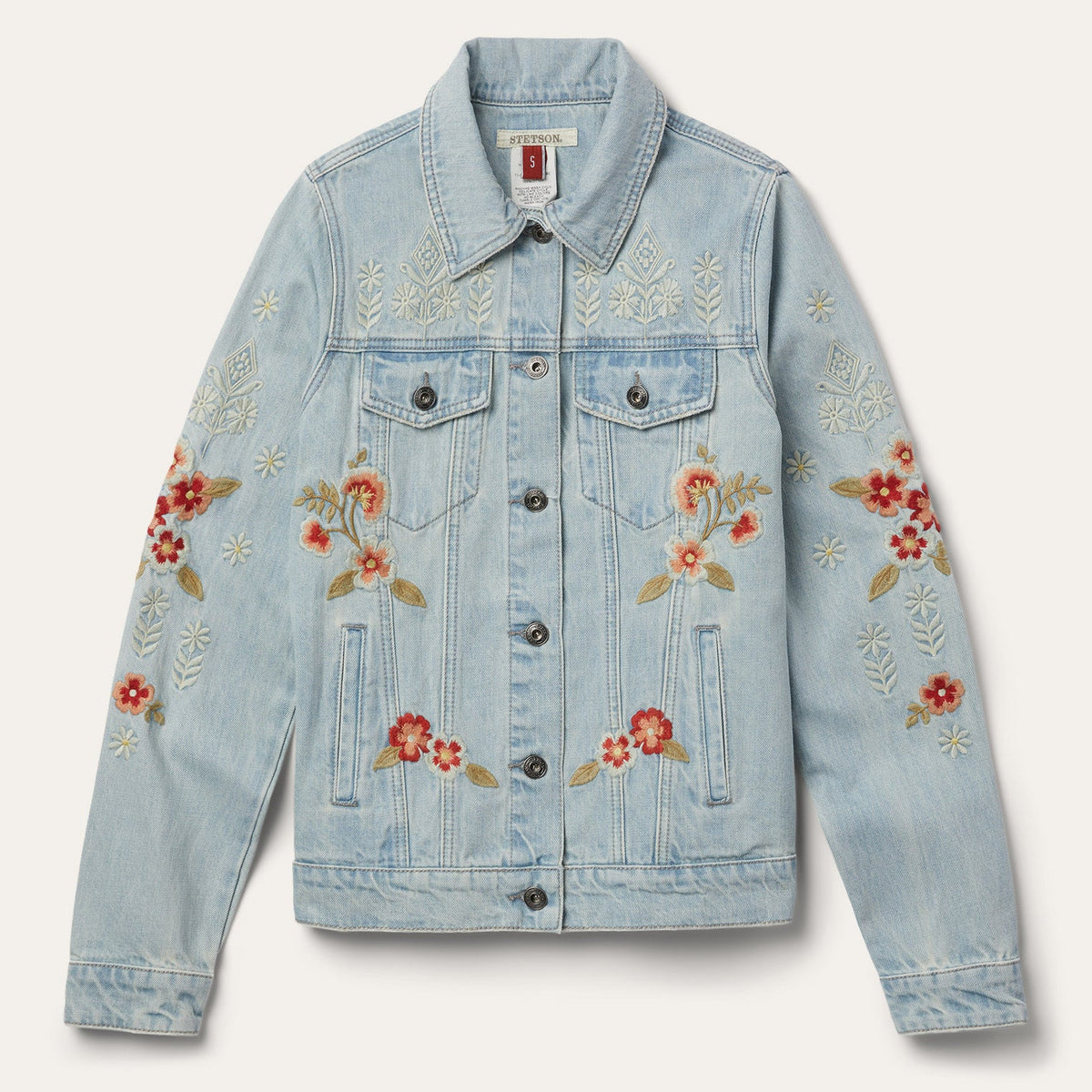 Embroidered Denim Jacket Blue | Stetson Women