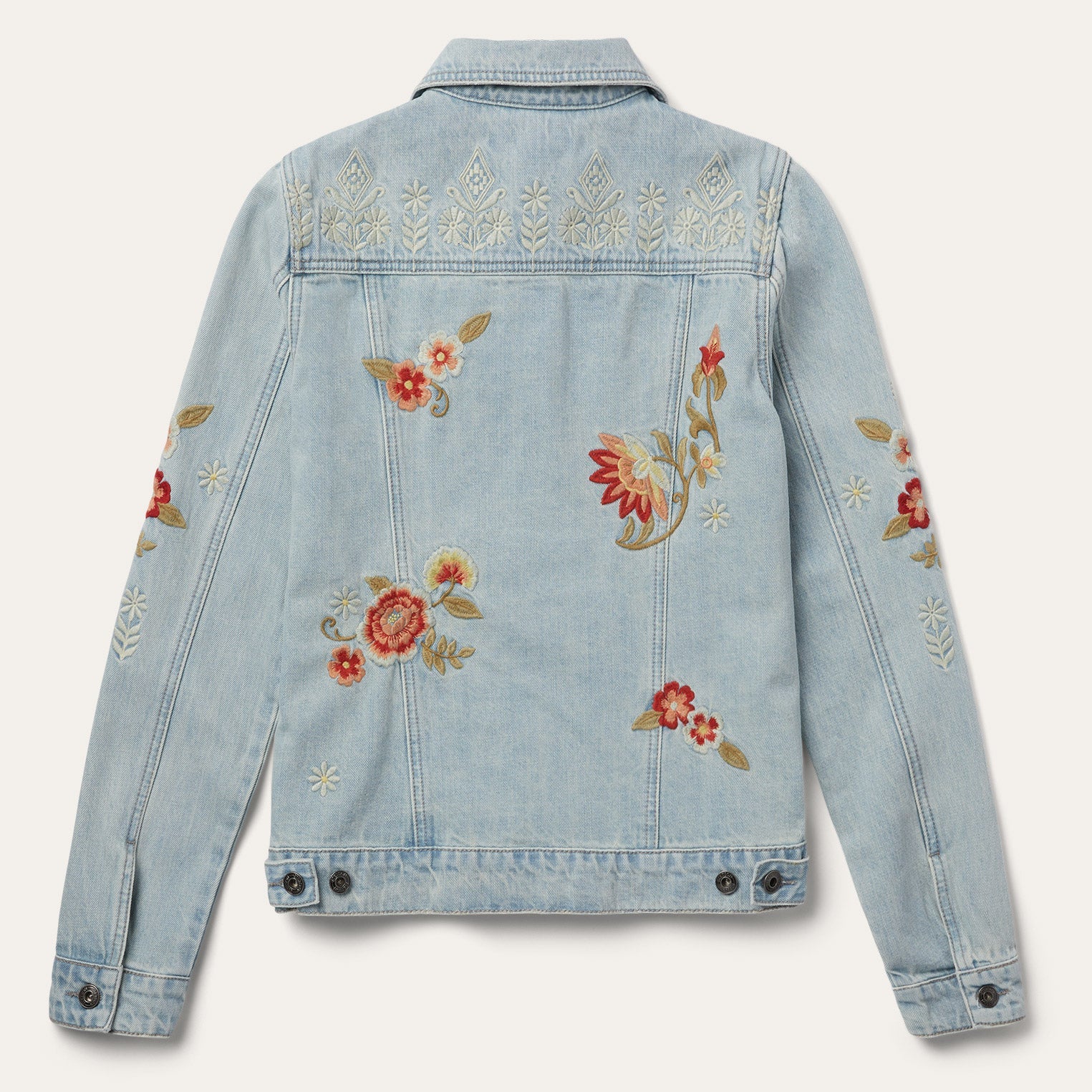 Embroidered Denim Jacket Blue | Stetson Women