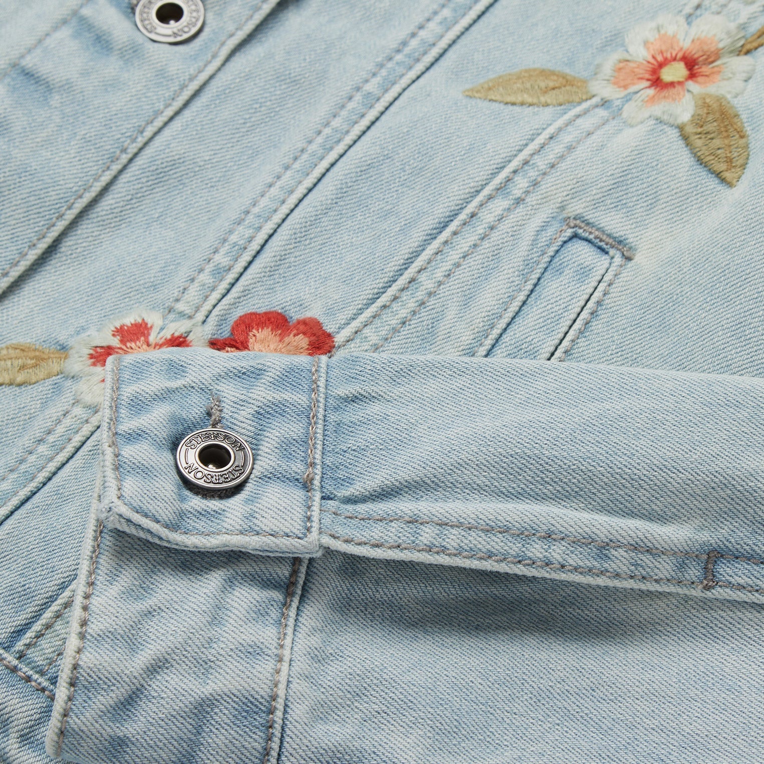 Embroidered Denim Jacket Blue | Stetson Women