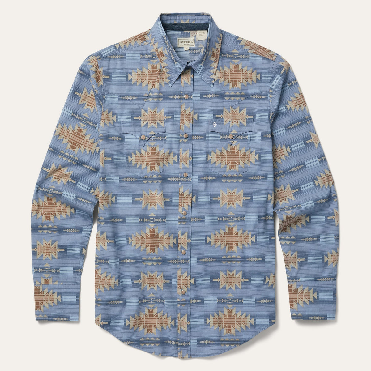 Desert Horizon Shirt Blue | Stetson Men