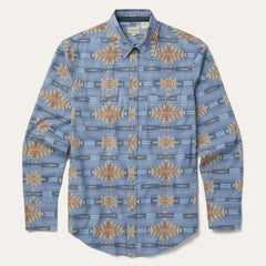 Desert Horizon Shirt Blue | Stetson Men