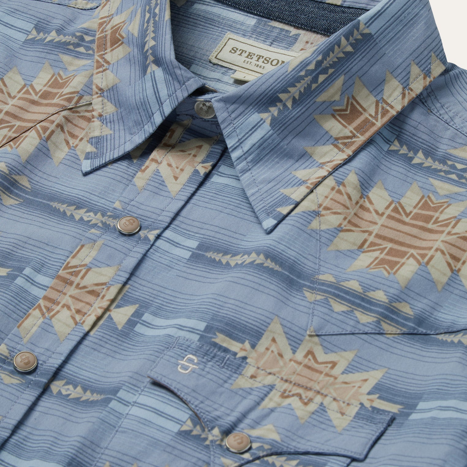 Desert Horizon Shirt Blue | Stetson Men