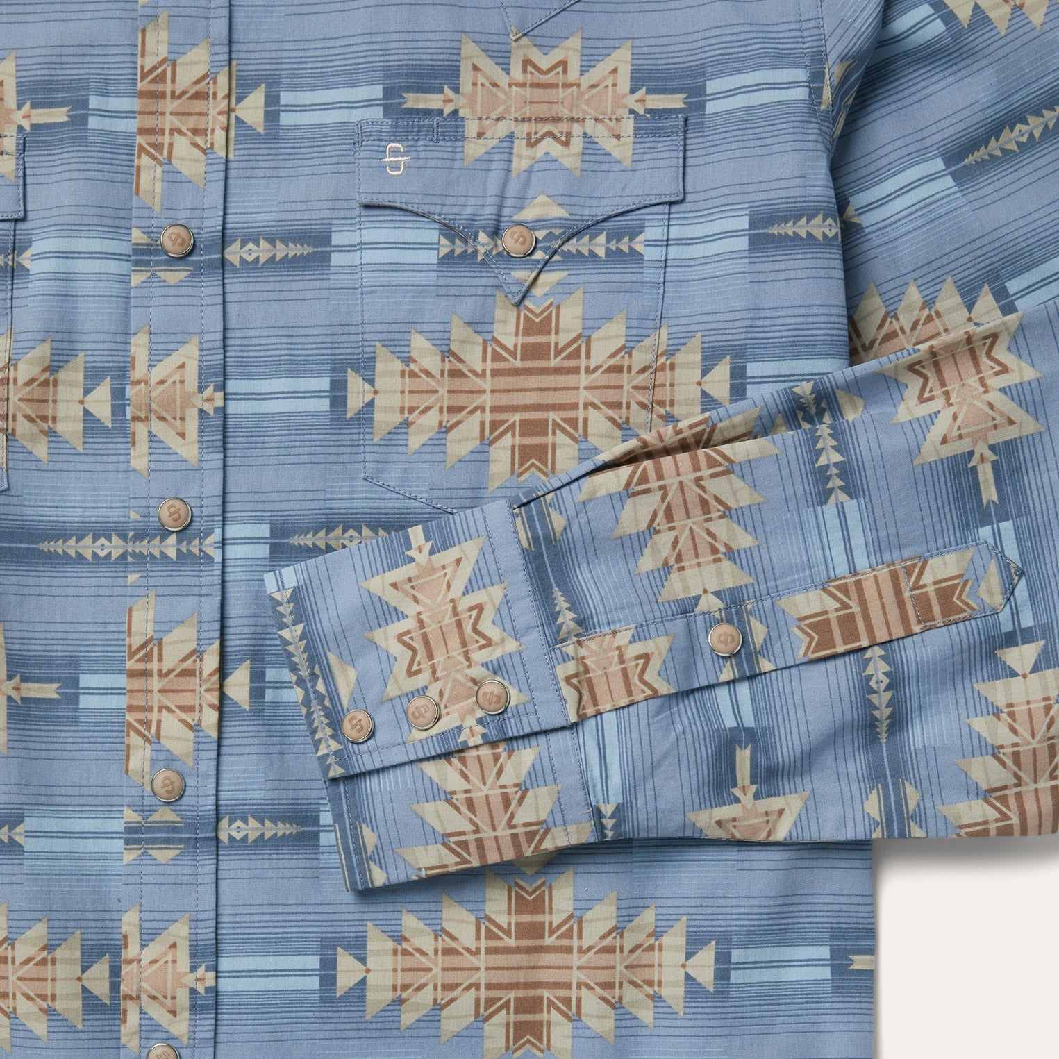 Desert Horizon Shirt Blue | Stetson Men