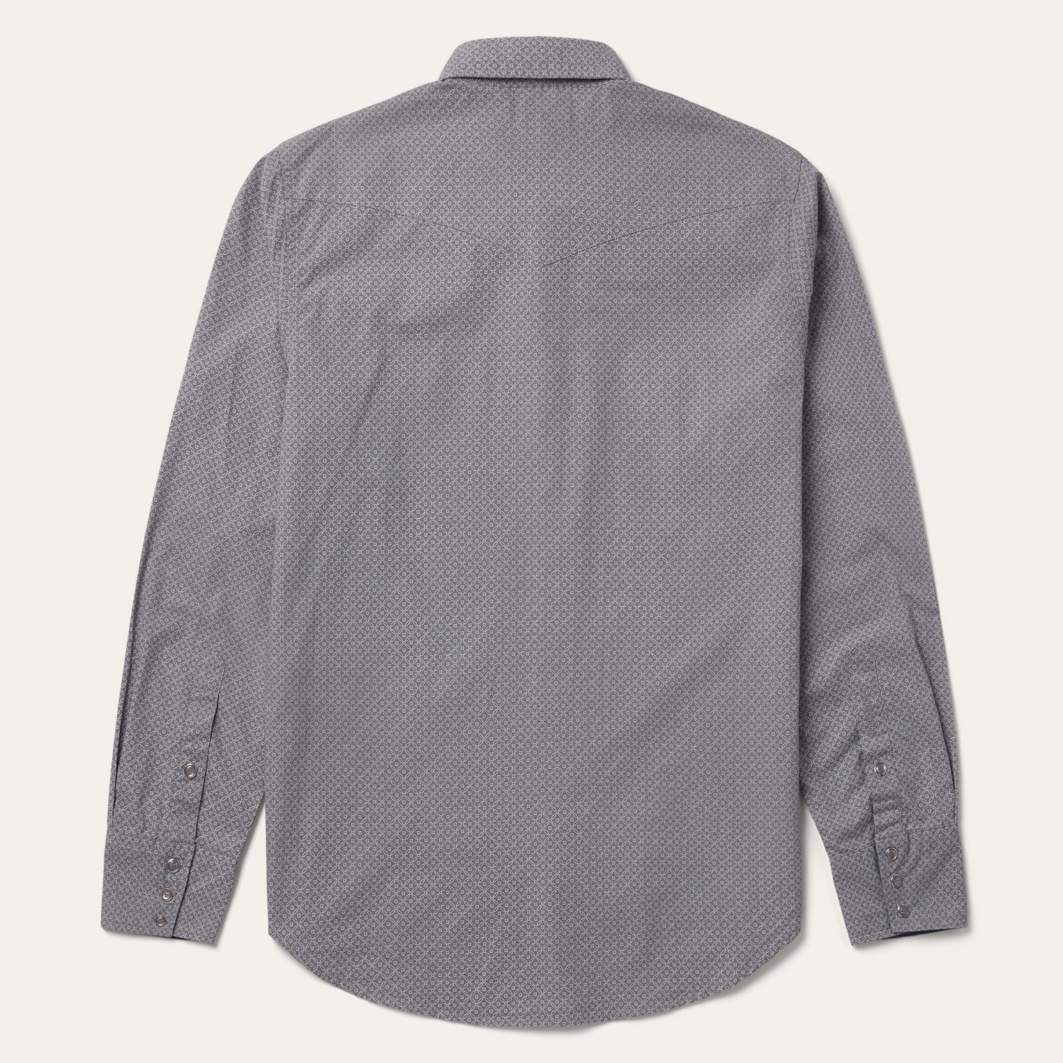 Diamond Print Western Shirt Grey | Stetson Men