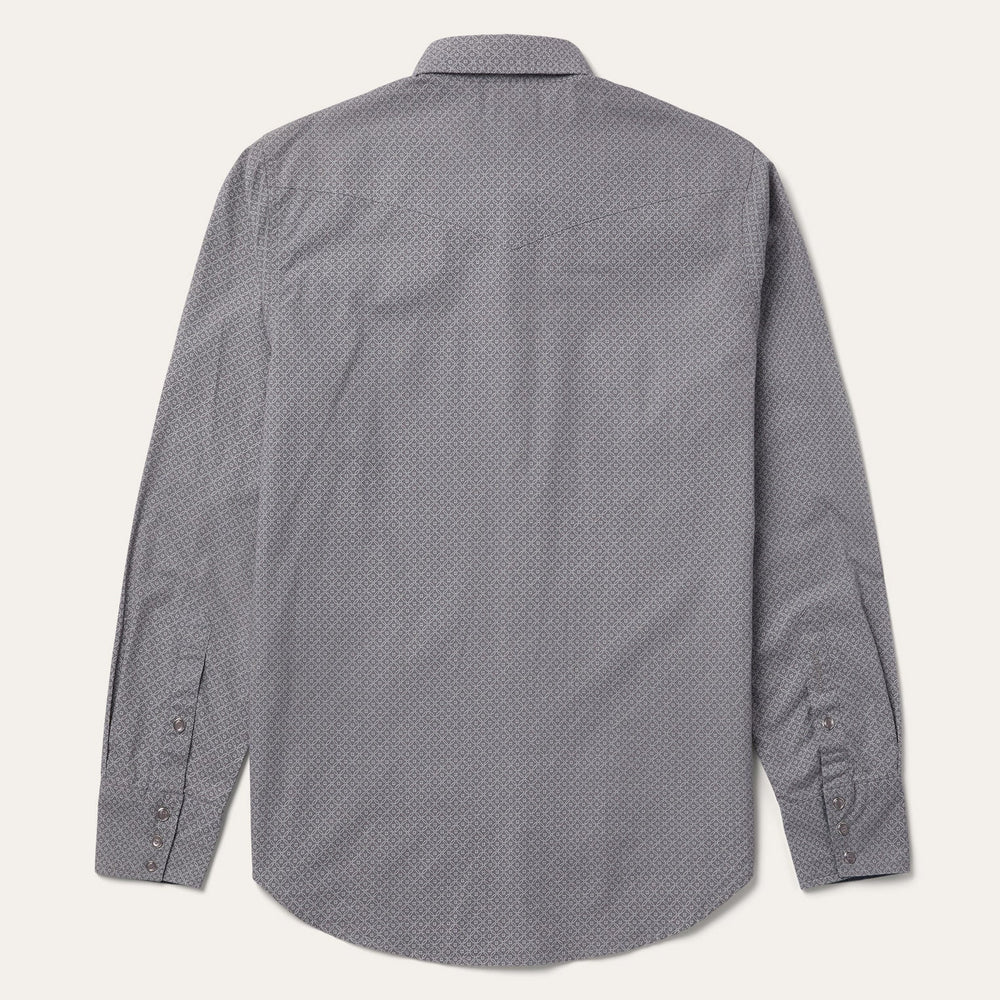 Diamond Print Western Shirt Grey | Stetson Men