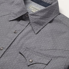 Diamond Print Western Shirt Grey | Stetson Men
