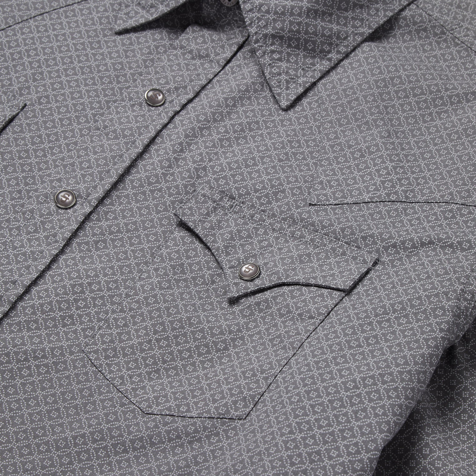 Diamond Print Western Shirt Grey | Stetson Men