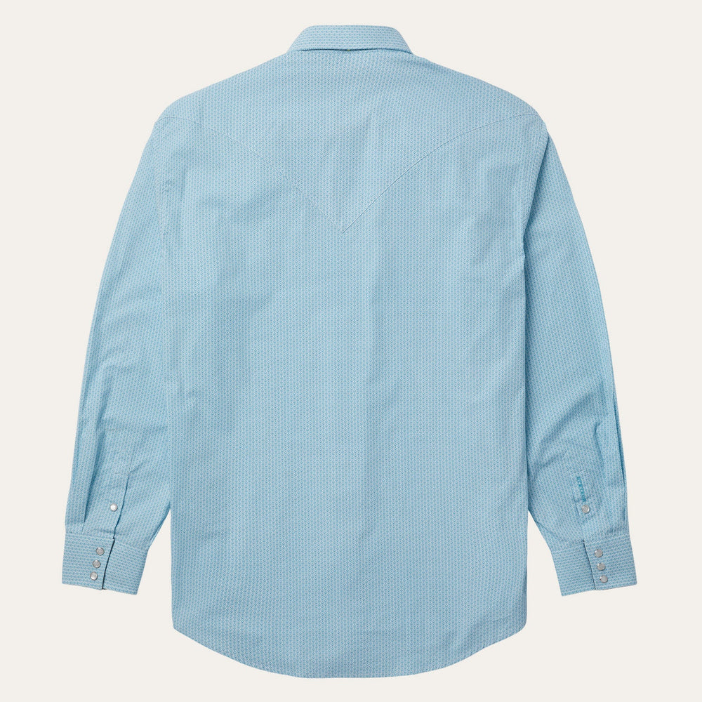 Geo Western Shirt Blue | Stetson Men