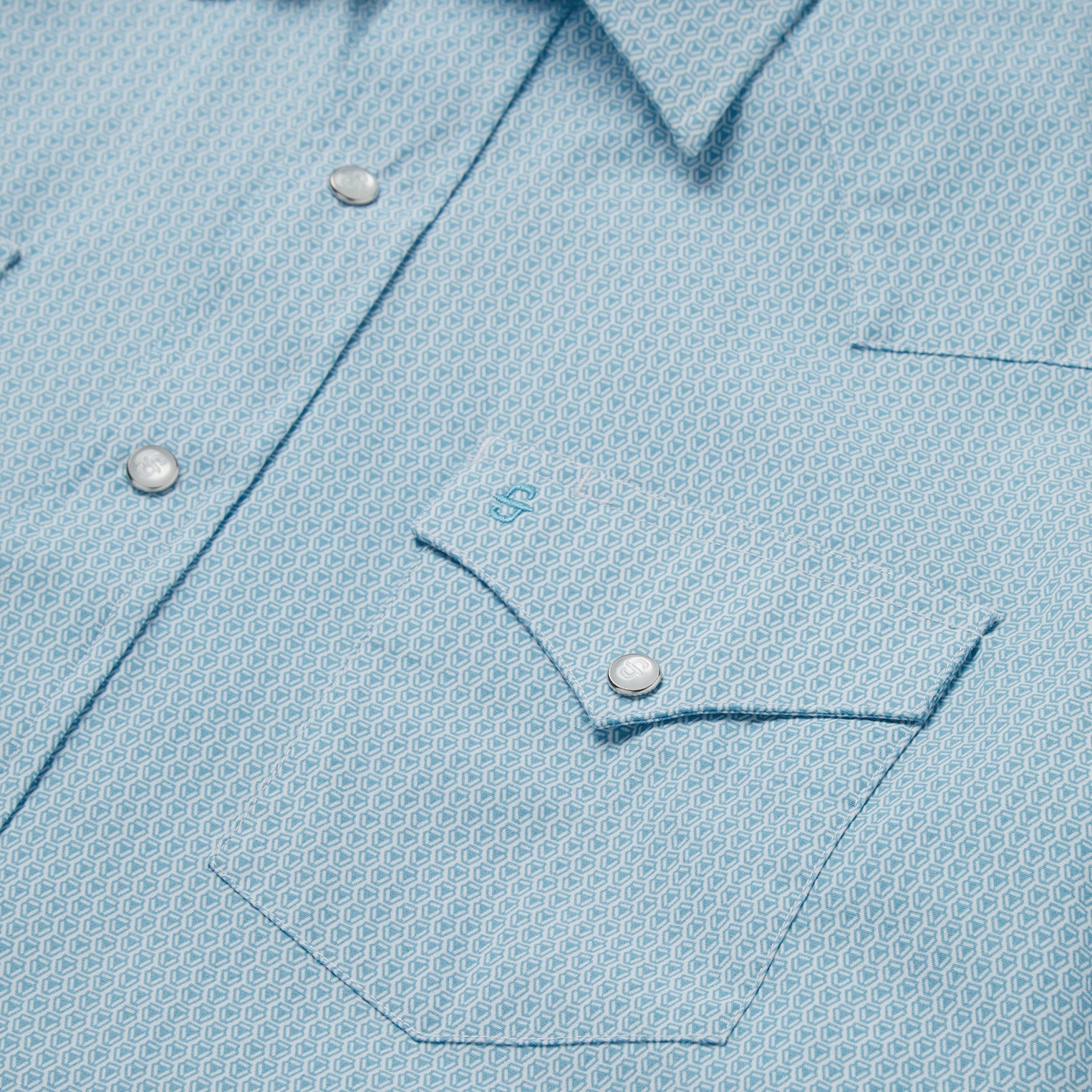 Geo Western Shirt Blue | Stetson Men