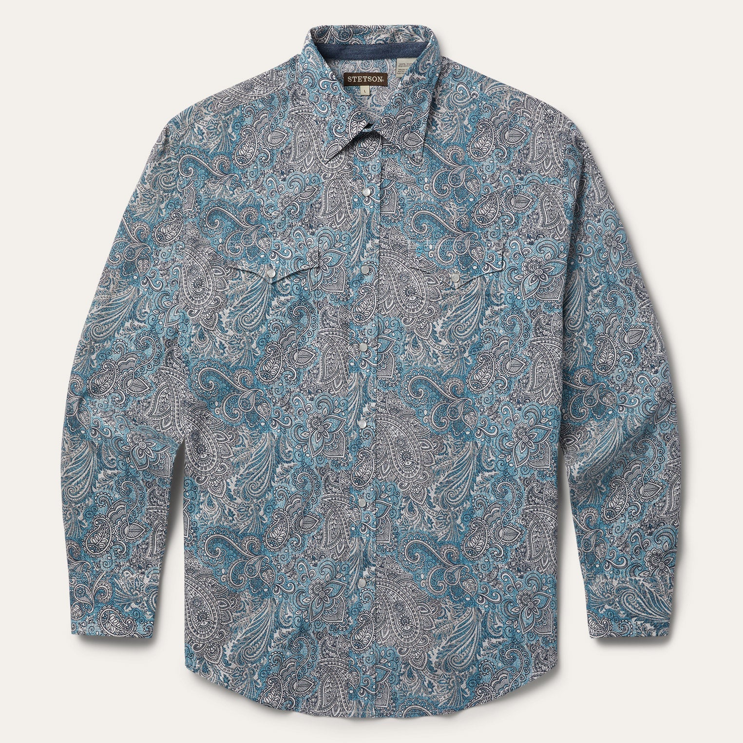 Paisley Western Shirt Green | Stetson Men