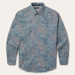 Paisley Western Shirt Green | Stetson Men