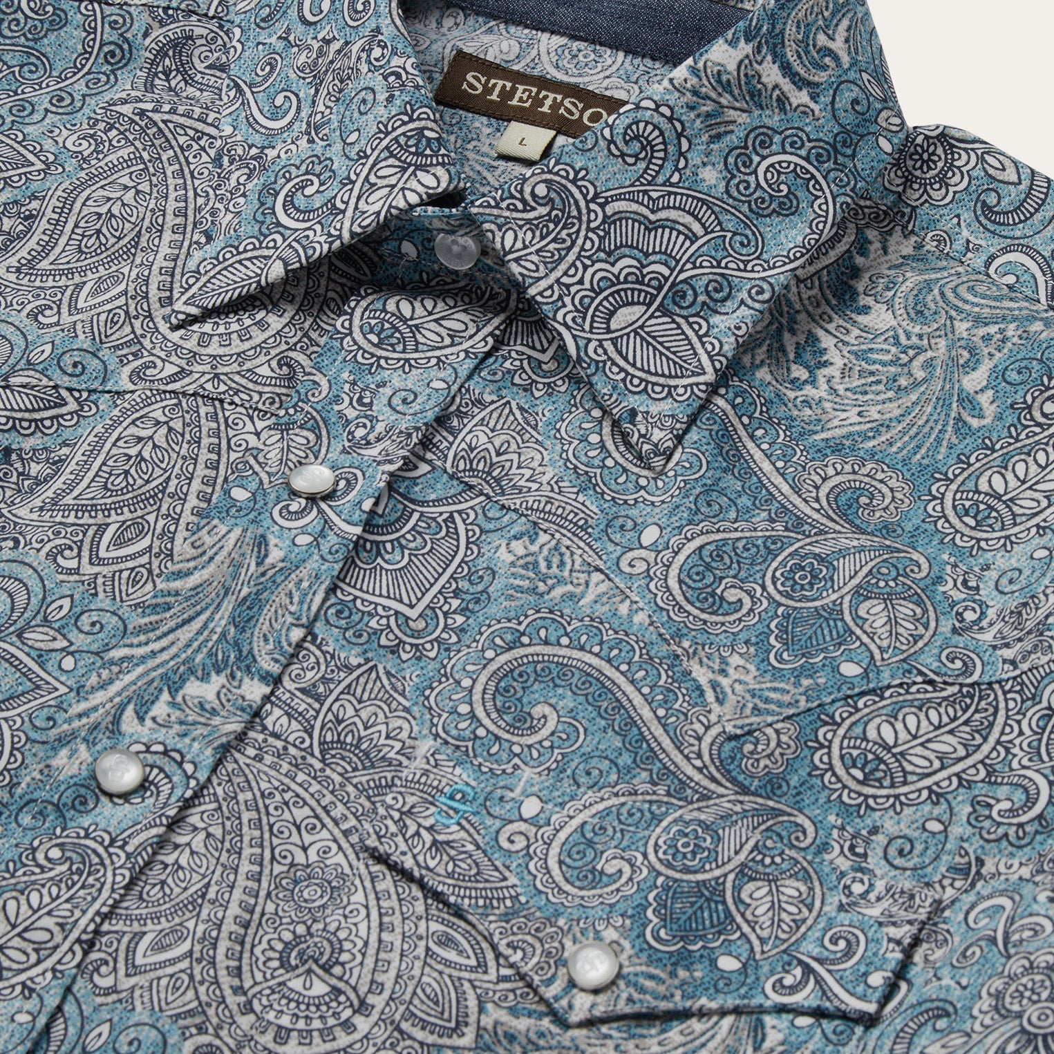 Paisley Western Shirt Green | Stetson Men