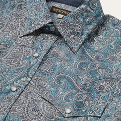 Paisley Western Shirt Green | Stetson Men