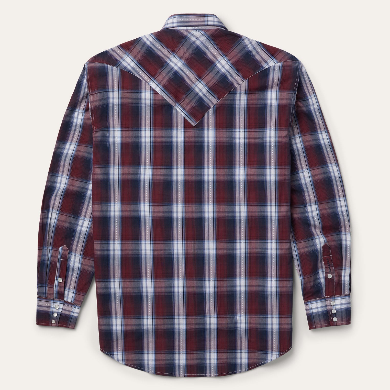 Good Luck Plaid Western Shirt Wine | Stetson Men