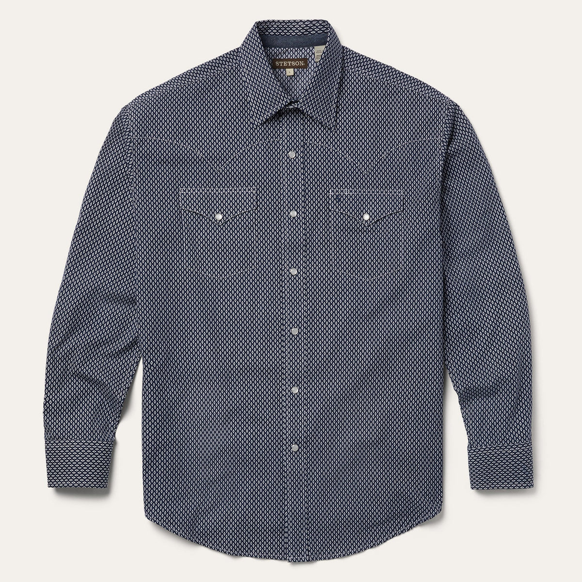 Diamond Geo Western Shirt Blue | Stetson Men