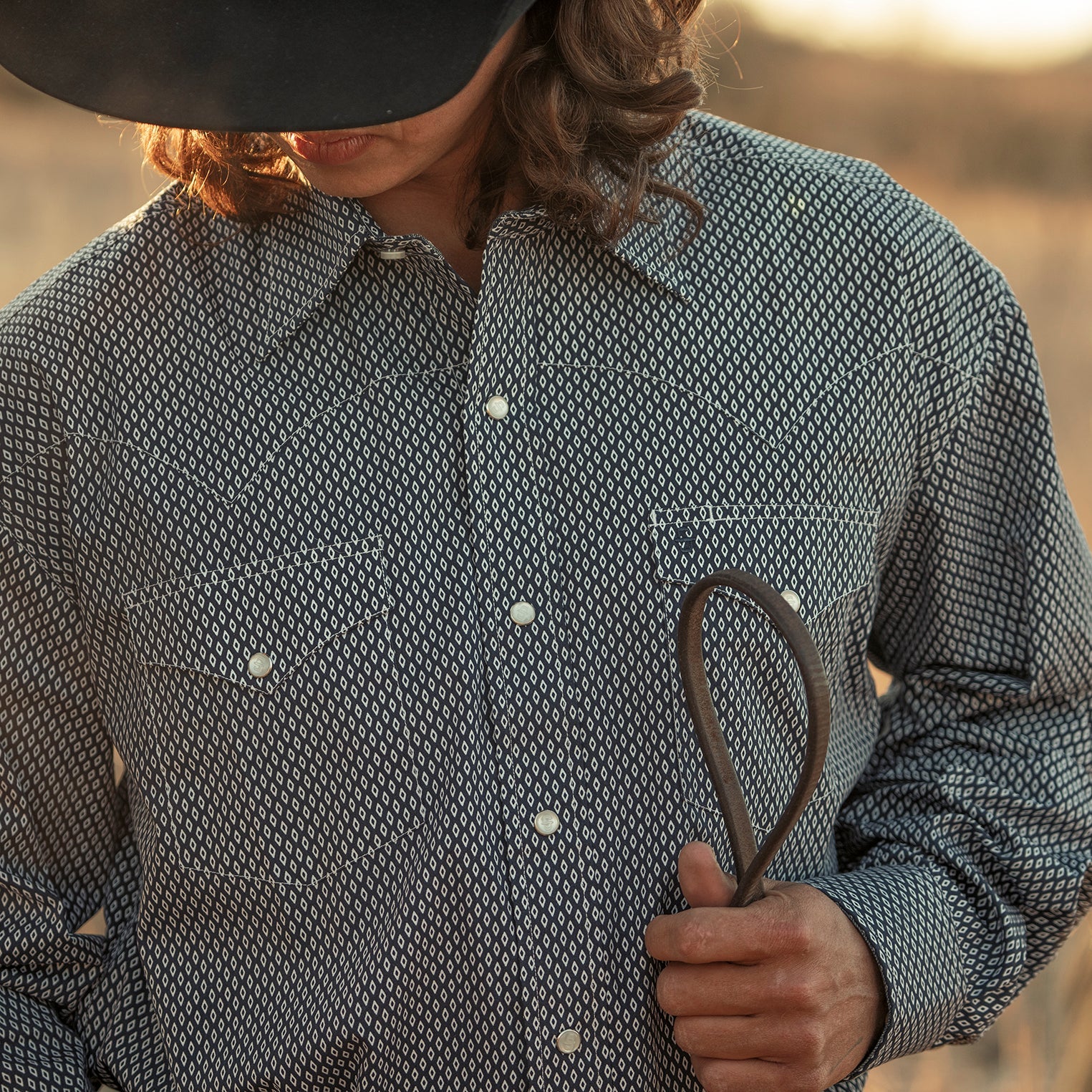 Diamond Geo Western Shirt Blue | Stetson Men