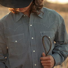 Diamond Geo Western Shirt Blue | Stetson Men