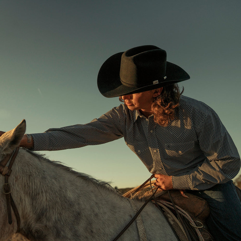 Diamond Geo Western Shirt Blue | Stetson Men