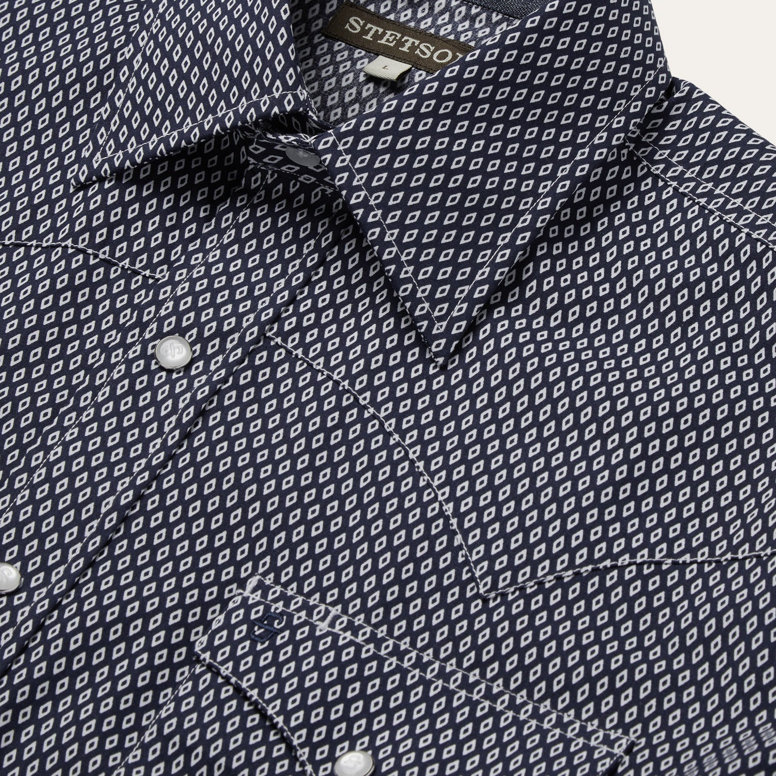 Diamond Geo Western Shirt Blue | Stetson Men