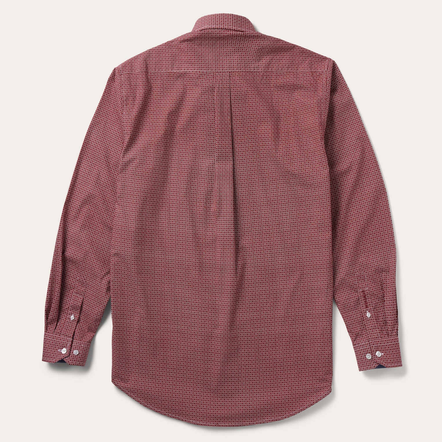 Micro Print Button-Front Shirt Red | Stetson Men