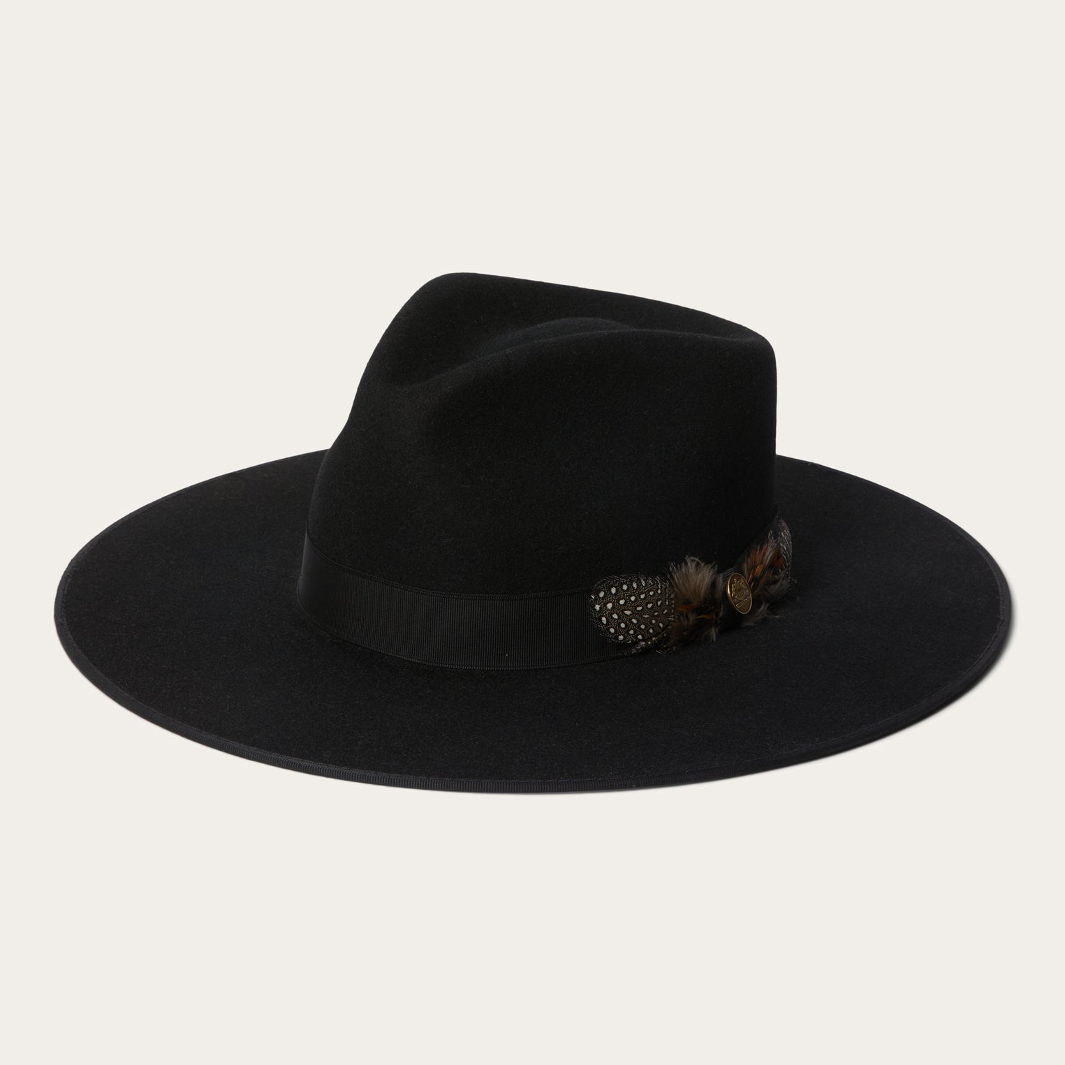 Midtown Wide Flat Brim Hat Black | Stetson Hats