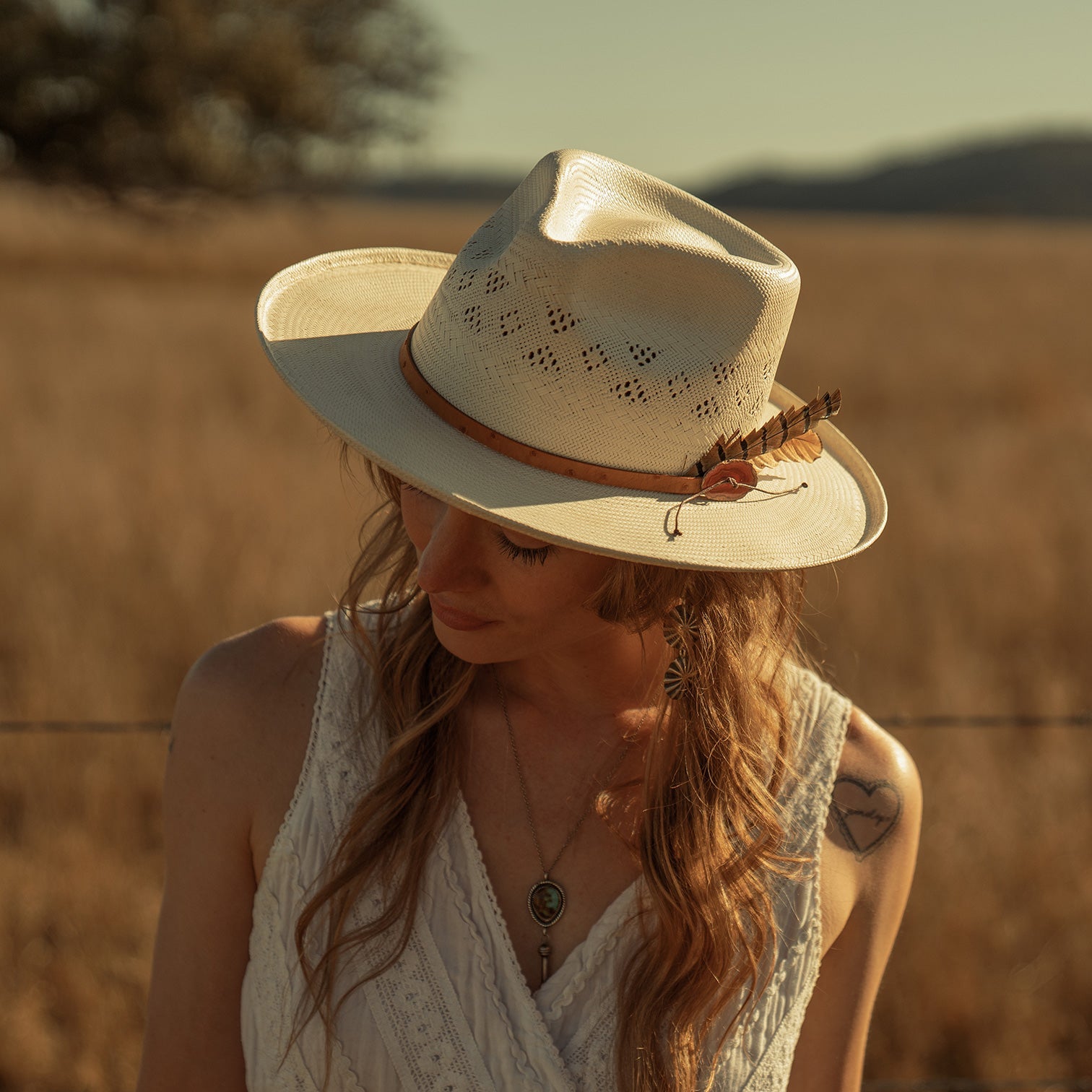 Andromeda Vented Straw Fedora Natural | Stetson Hats