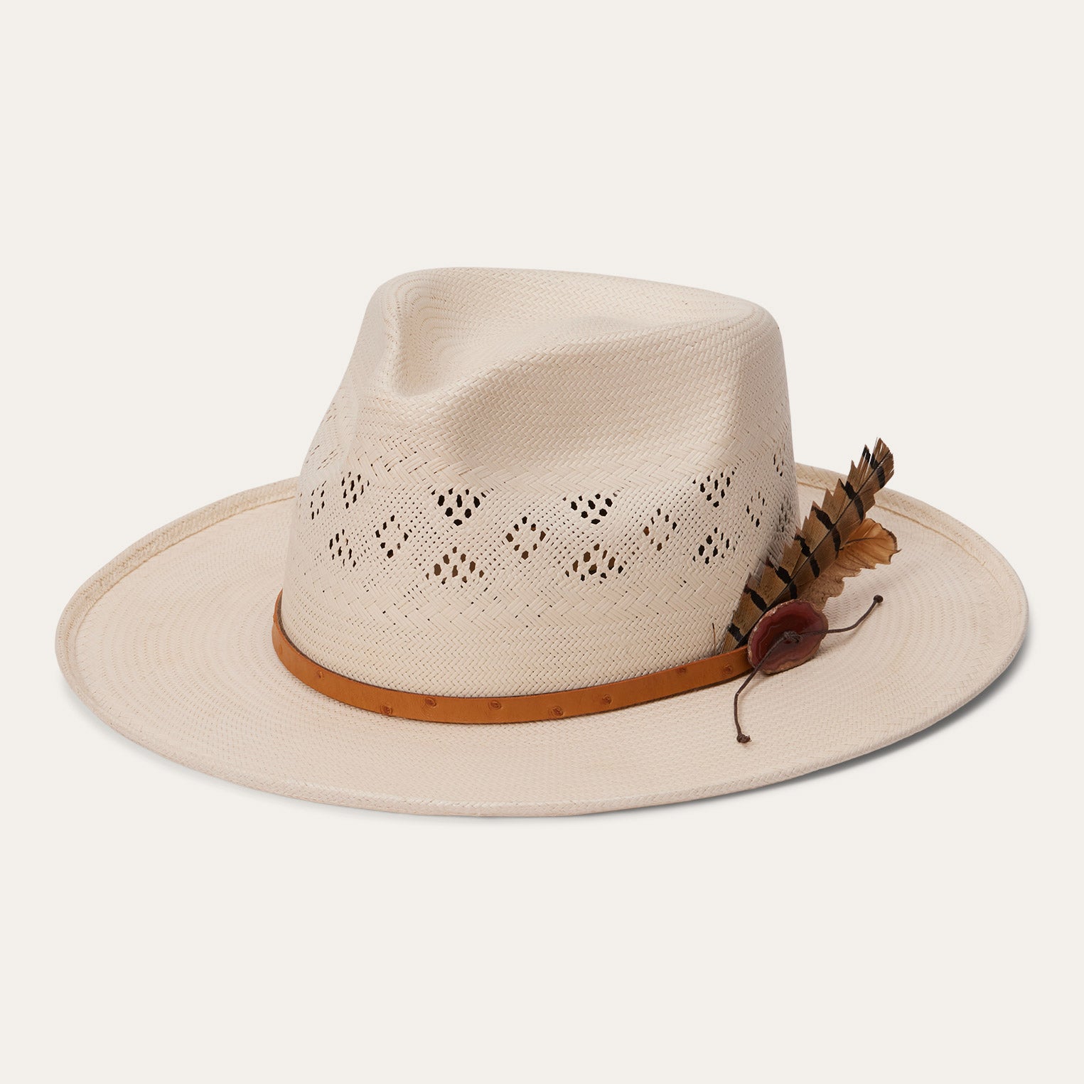 Andromeda Vented Straw Fedora Natural | Stetson Hats