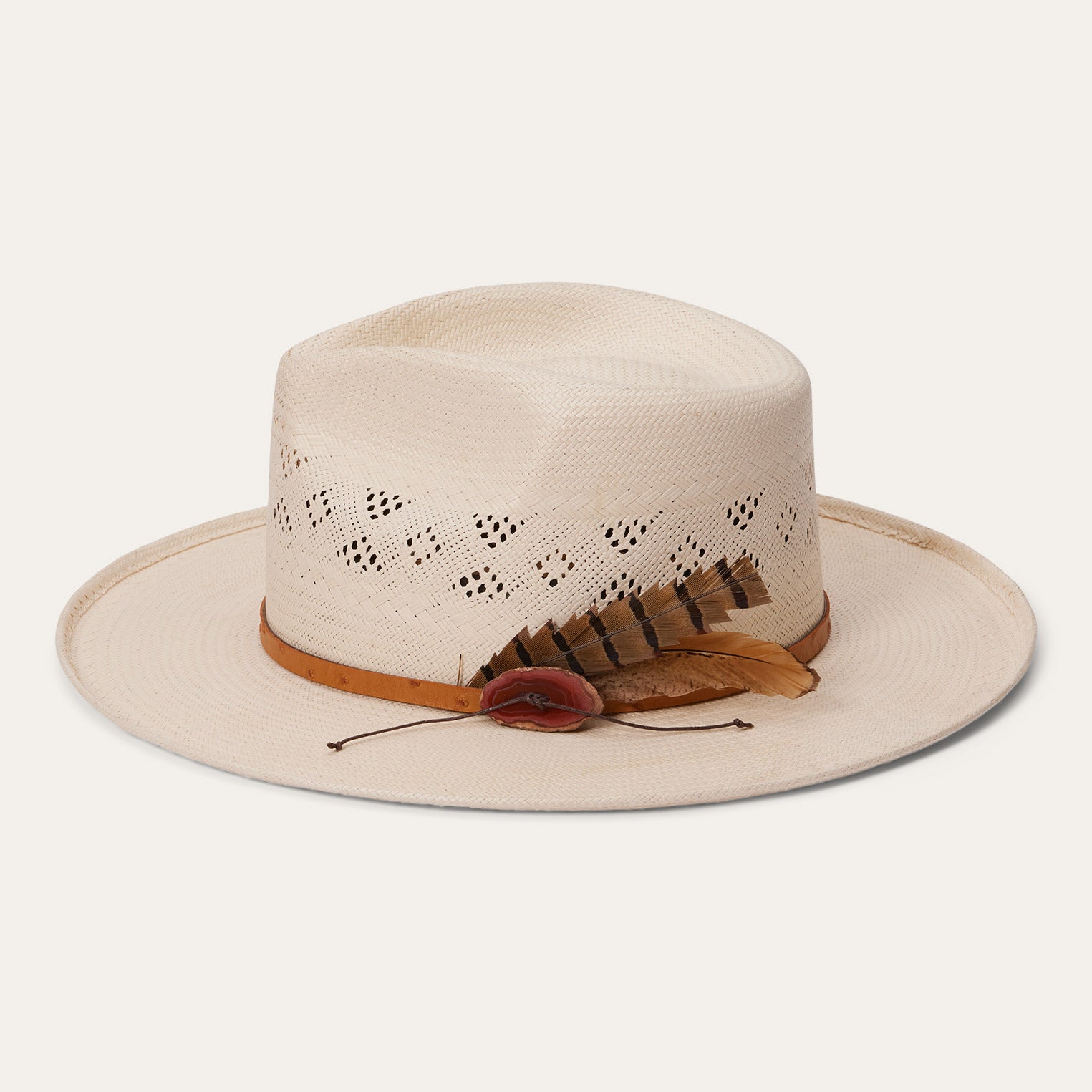 Andromeda Vented Straw Fedora Natural | Stetson Hats