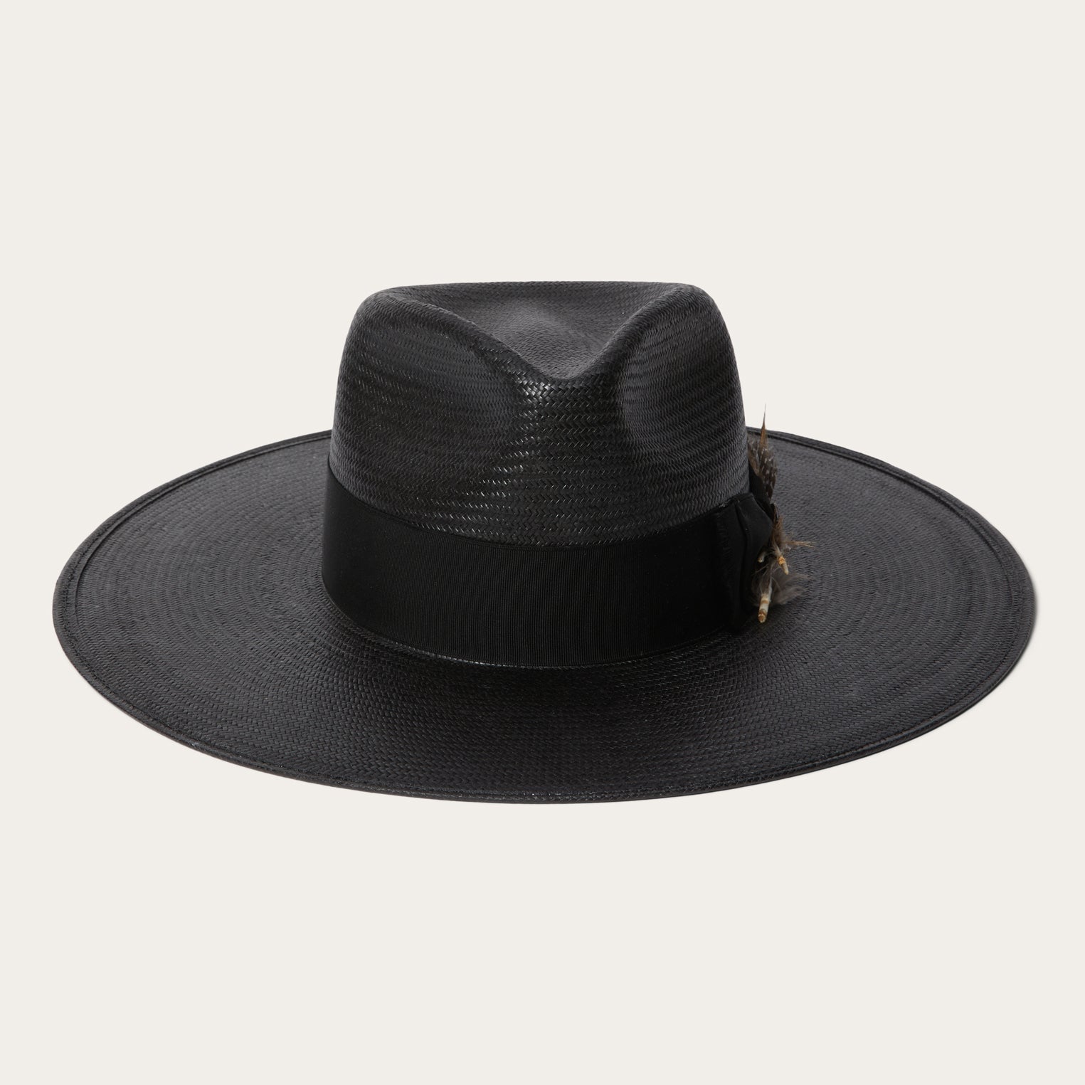 Atacama Straw Fedora Black | Stetson Hats