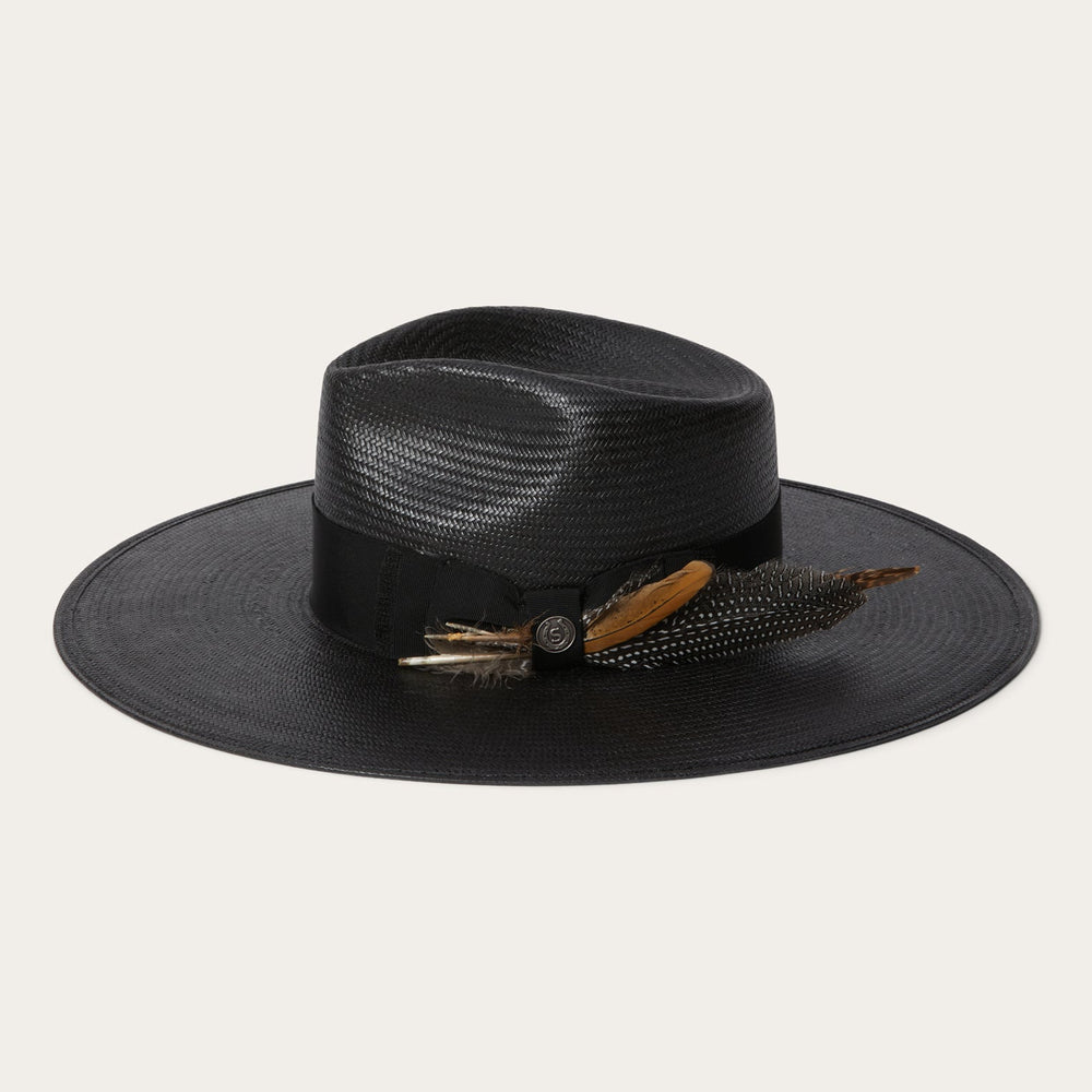 Atacama Straw Fedora Black | Stetson Hats