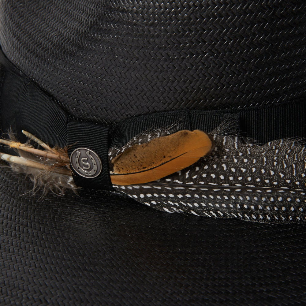 Atacama Straw Fedora Black | Stetson Hats